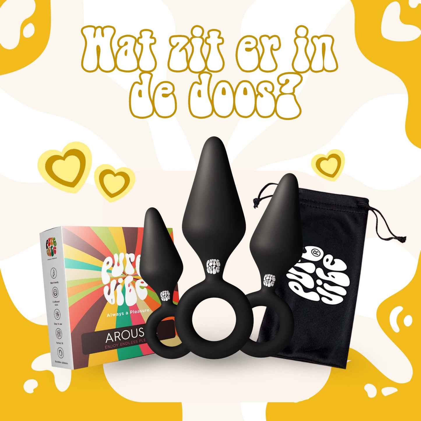Arousal Buttplug set van 3 stuks