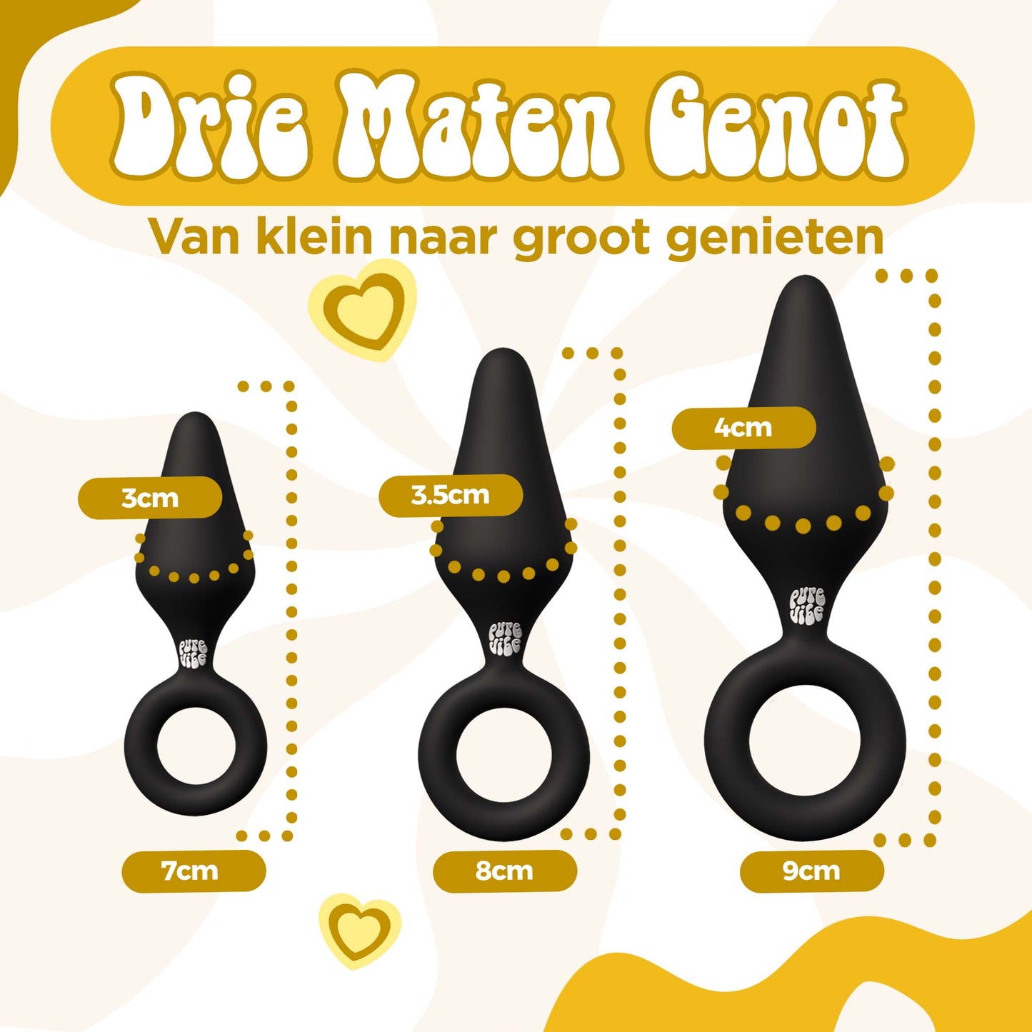 Arousal Buttplug set van 3 stuks