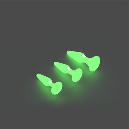 Glow in the Dark Butt plug set of 3 pieces